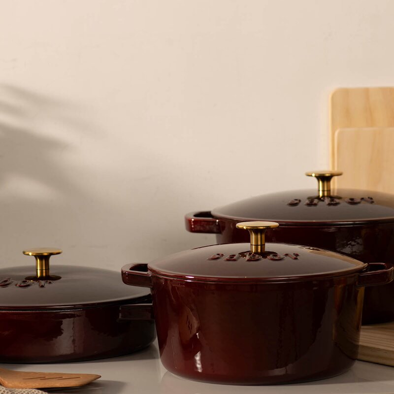 Sabor Støpejernsgryte 4,4L zinfandel/brass