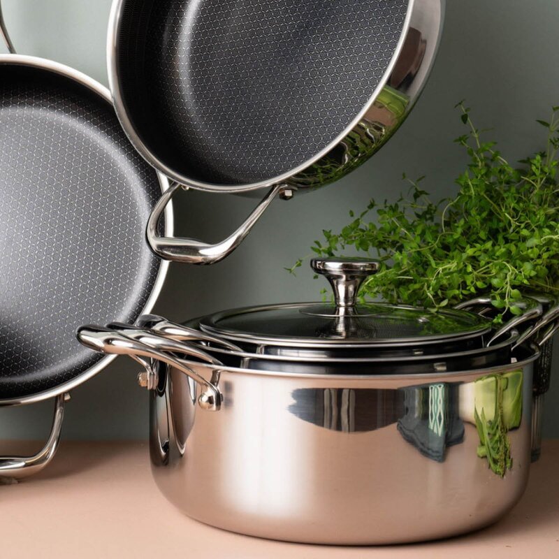 Gladkokken Hybrid kasserolle med lokk 5L 24 cm