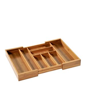 Kesper Bestikkskuff justerbar 57x45x5 cm bambus