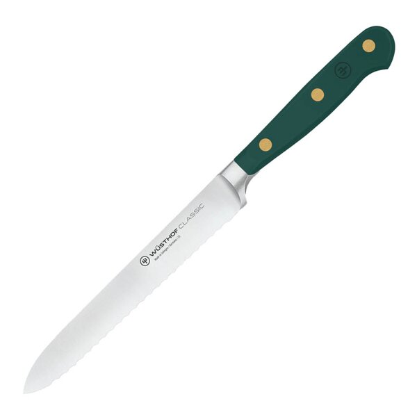 Wüsthof - Classic Colour tannet tomat-/pølsekniv 14 cm Fresh Rosemary