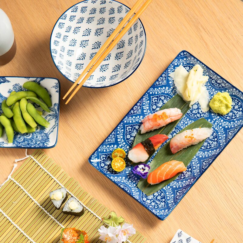 Stiernholm Sakura skål 15,5 cm hvit/blå