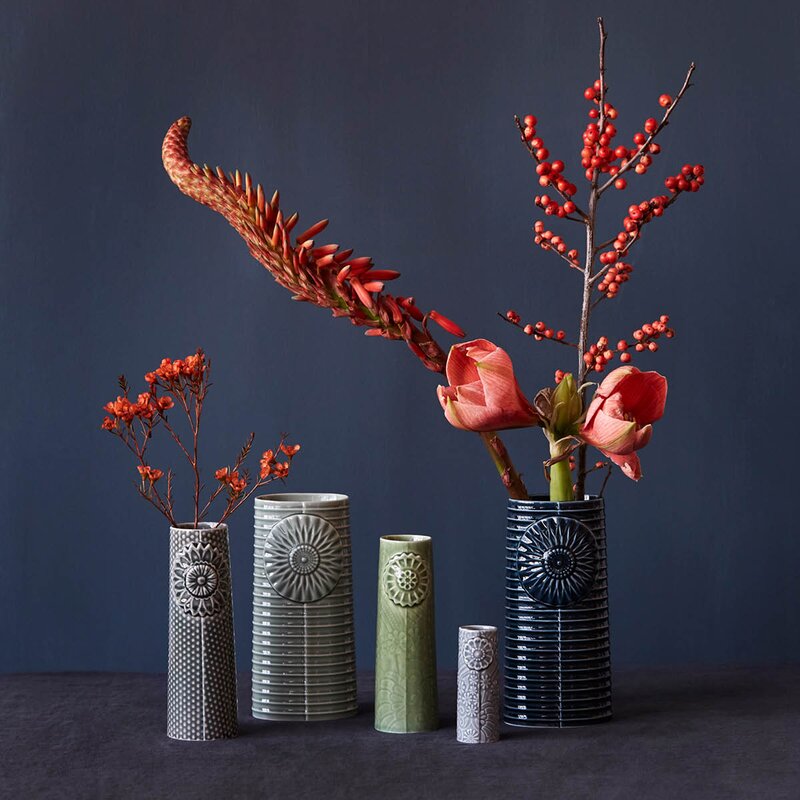 Dottir Pipanella Flower vase 9 cm blå/grå