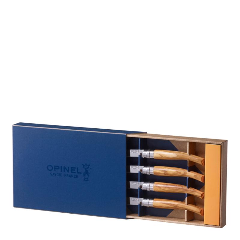 Opinel Table Bois bestikksett 4 deler Table Chic oliven