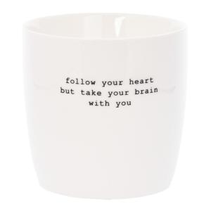 Sögne Home Krus follow your heart 30 cl hvit