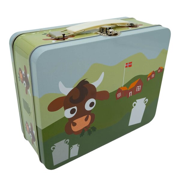 Blafre Gård kofferboks 16x19 cm grønn blå