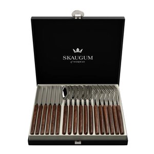 Skaugum Bestikksett 18 deler valnøtt