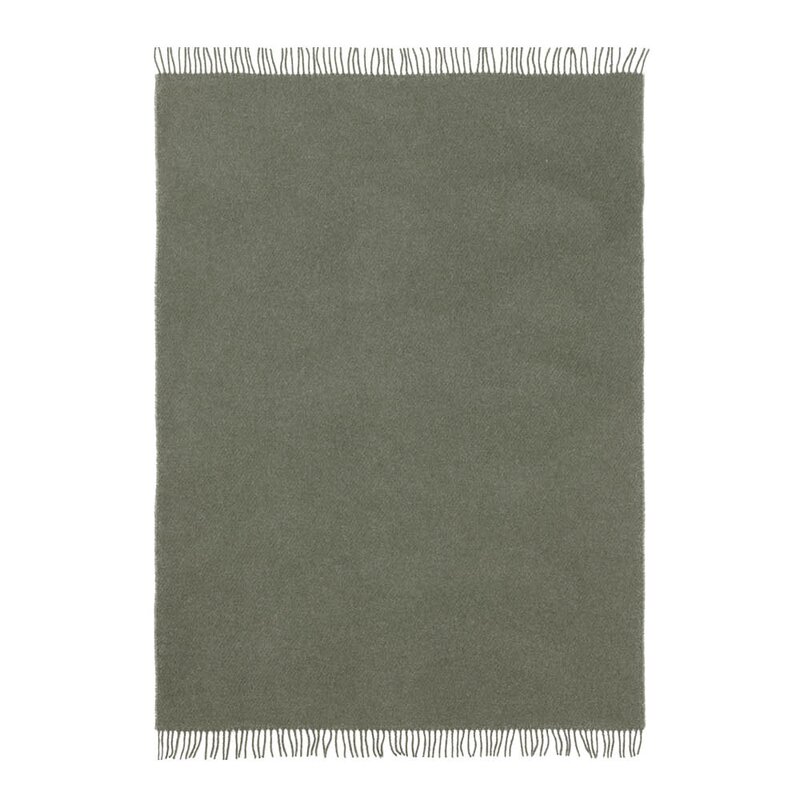 Høie Falketind ullpledd 120x180 cm grønn