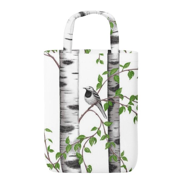 Arvidssons Textil Björkdungen handlenett 32x40 cm offwhite/grønn