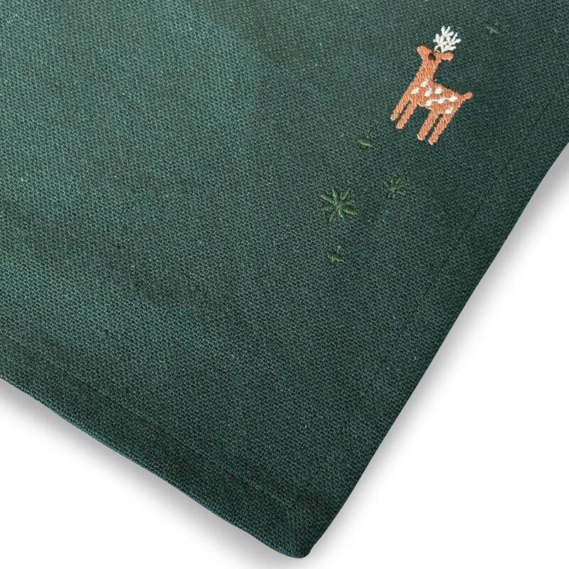 Juna Christmas Fable dekkebrikker Reinsdyr 49x32 cm grønn