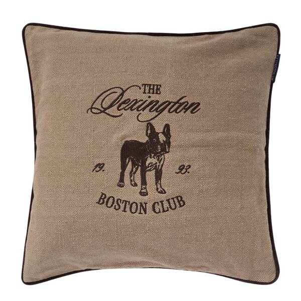 Lexington Boston Club putetrekk fløyel 50x50 cm beige/brown