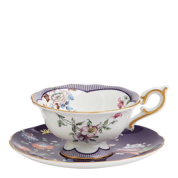 Wedgwood Wonderlust tekopp & asjett midnight crane 