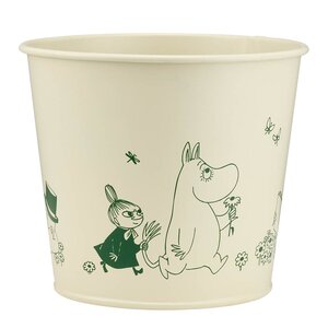 Muurla Mummi metallpotte 16 cm naturhvit