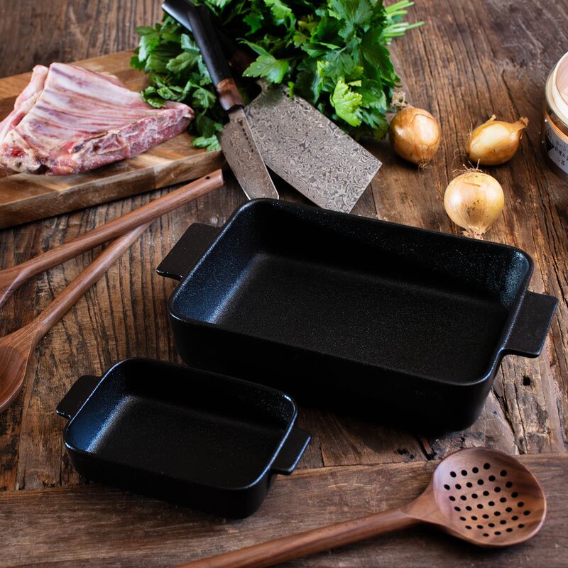 Satake Ildfast form porselen 37x22 cm svart