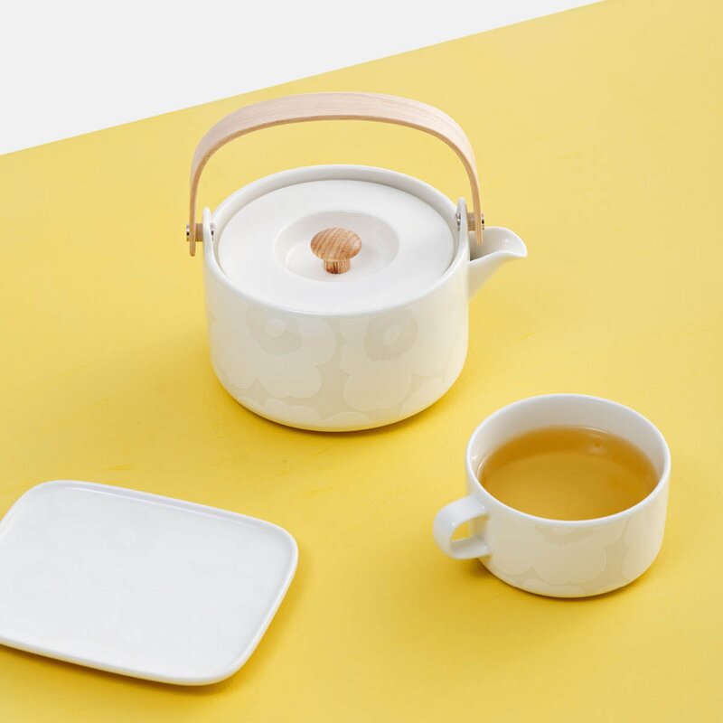Marimekko Oiva Unikko tekopp 25 cl hvit