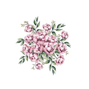 Sögne Home Serviett lunch Blomsterbukett 33 cm hvit