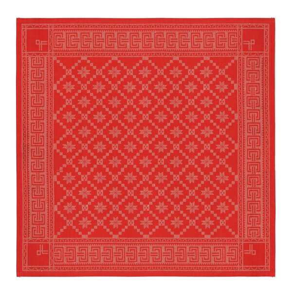 Ekelund Åttebladrose bordduk 80x80 cm rød