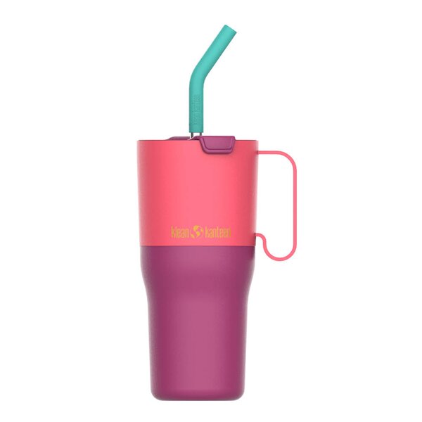 Klean Kanteen Rise Tumbler 77 cl med sugerørslokk Pink Lemonade Kaleidoscope