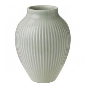Knabstrup Keramik Vase riller 12,5 cm mint