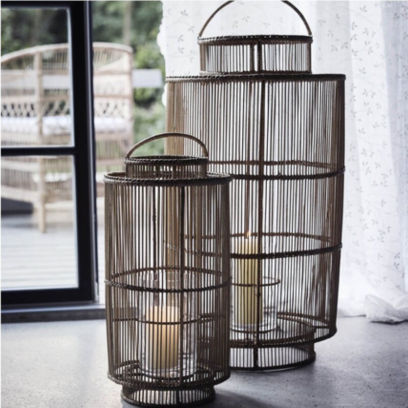 Lene Bjerre Nille lykt 50 cm rotting/bambus