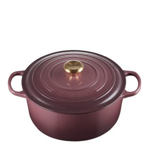 Le Creuset Signature rund støpejernsgryte 6,7L/28 cm fig