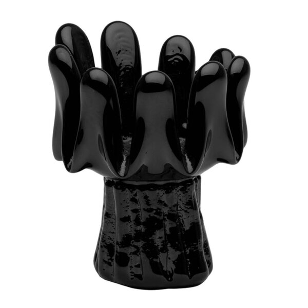 Kosta Boda - Sunflower lyslykt 11,5 cm svart