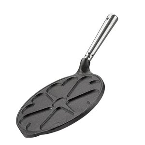 Skeppshult Professional hjerteformet lappepanne med stål håndtak 23 cm støpejern