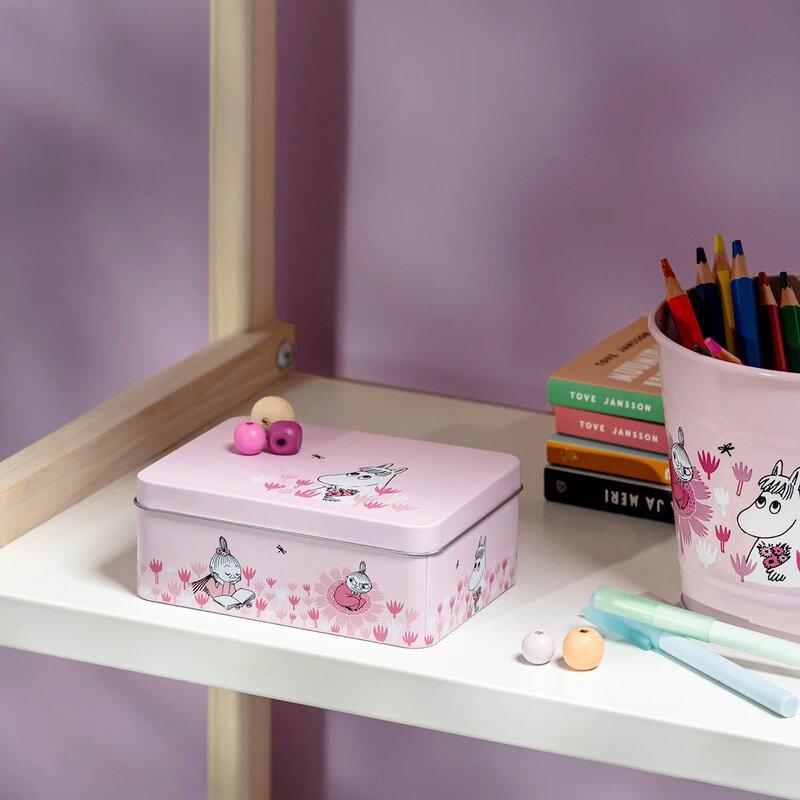 Muurla Mummi metallboks Jenter 14,5x10,5 cm rosa