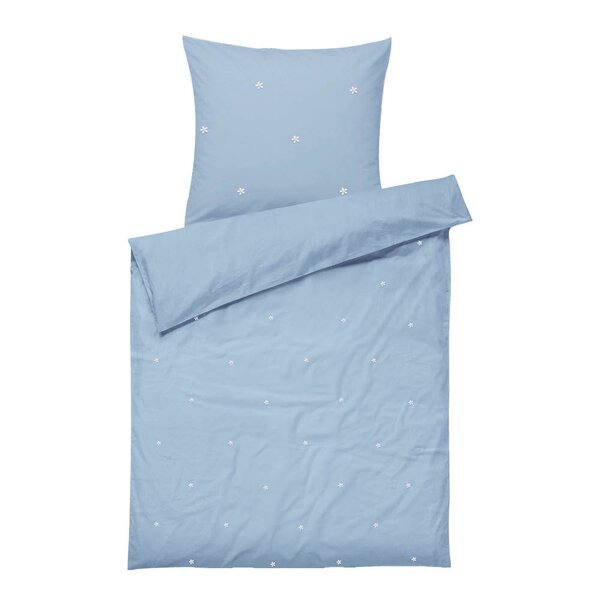 Juna Daisy sengetøy baby 70x100 cm lys blå