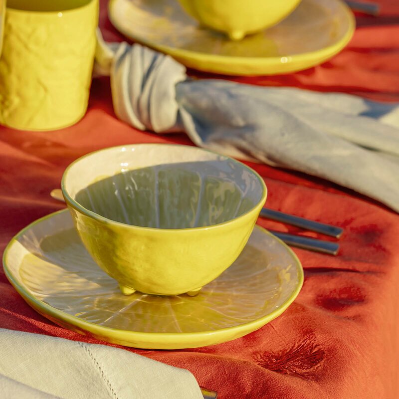 Bordallo Pinheiro Sitron tallerken 33 cm sitrongul