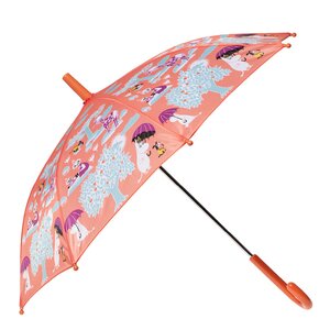 MoominArabia Mummi barneparaply Under paraplyen korallrød