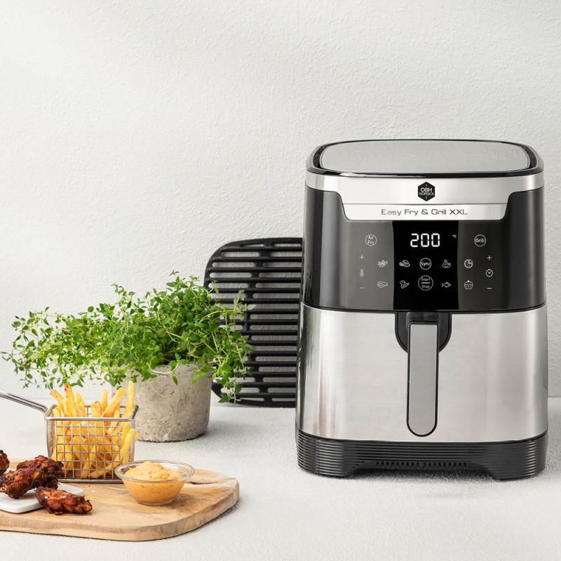 OBH Nordica Easy Fry & Grill XXL airfryer 6,5L 2-in-1 silver