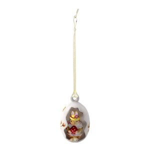 Villeroy & Boch Bunny Tales Anna ornament påskeegg 7 cm rød/hvit