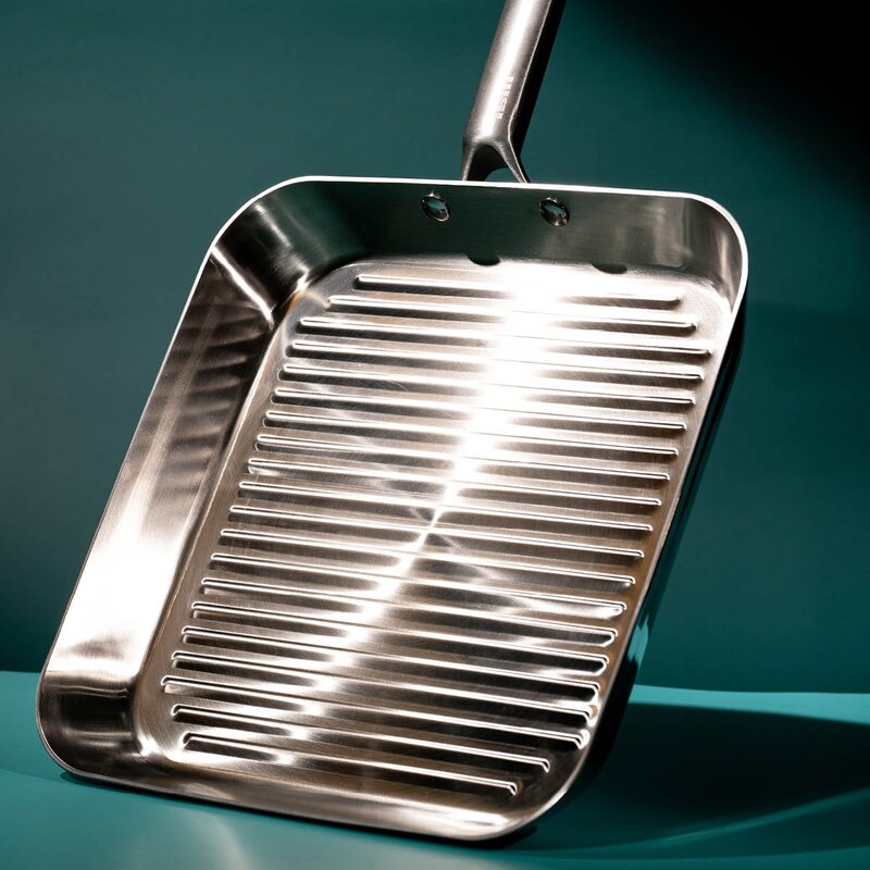 Ibili Grillpanne 28 cm rustfritt stål
