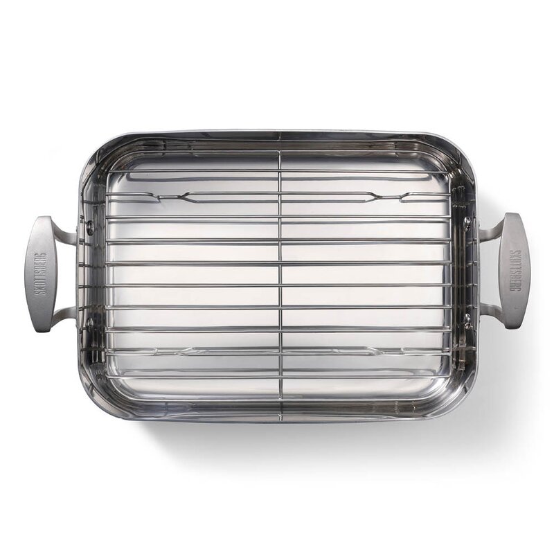 Skottsberg Ildfast form med rist 25x35 cm rustfritt stål