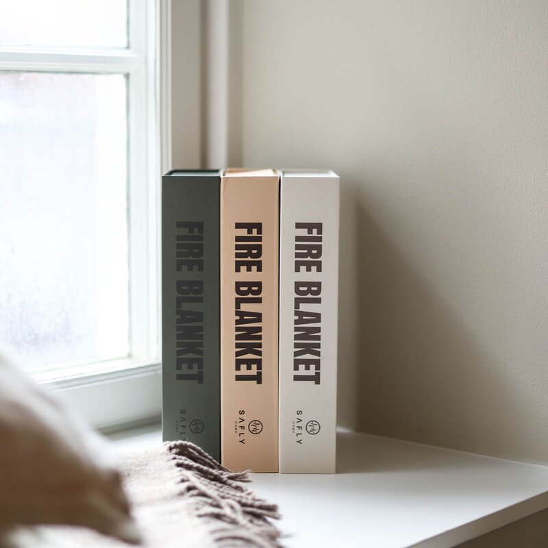 Safly Coffee Table Book med brannteppe 16x28 cm mosegrønn