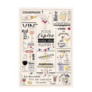 Maison Vivaraise Kjøkkenhåndkle 48x72 cm Tid for cocktails