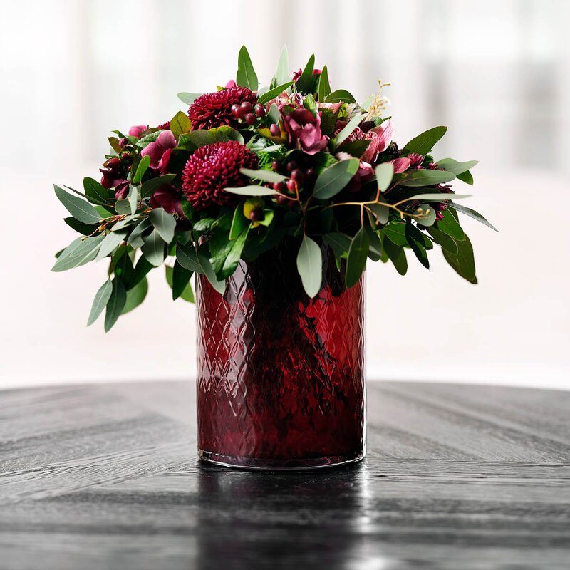 Magnor Harlekin lykt 24 cm ruby rød