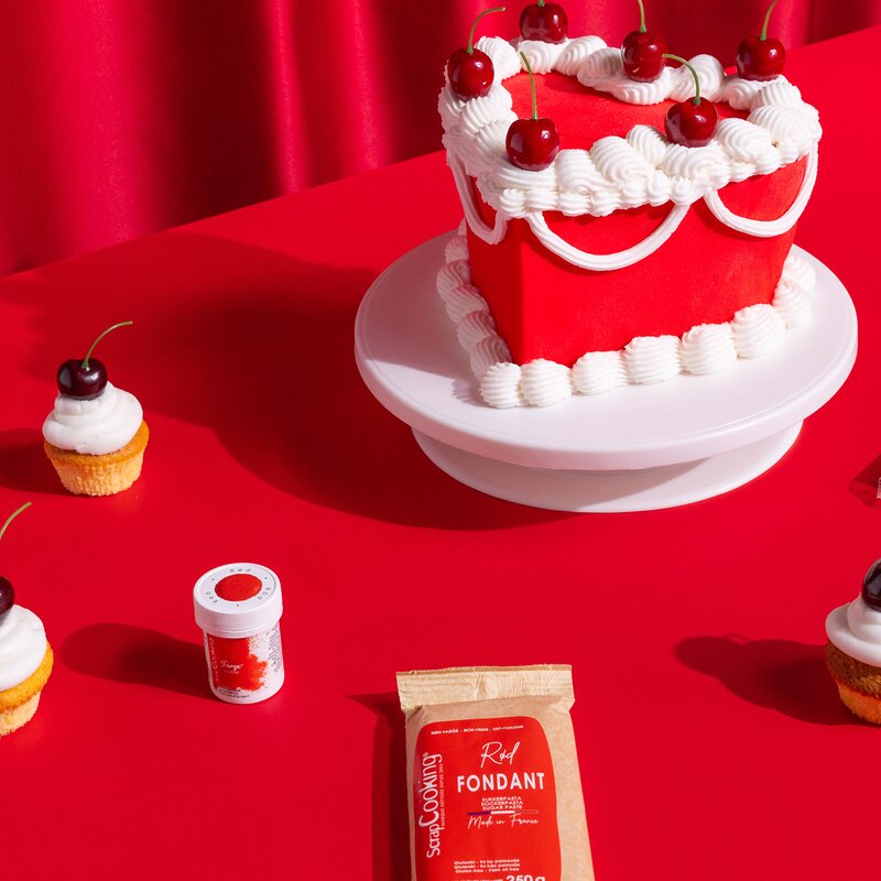 ScrapCooking Fondant 250 g rød