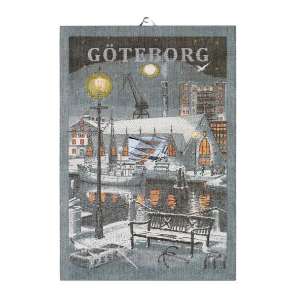 Ekelund Gøteborg natt kjøkkenhåndkle 35x50 cm grå