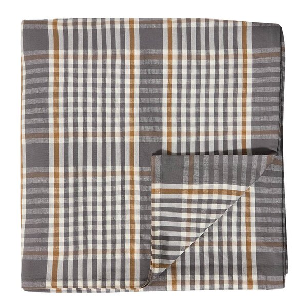 Lexington Rutete duk 150x350 cm grå/hvit/fudge