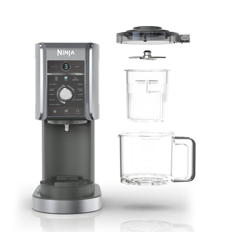 Ninja CREAMi Deluxe Ismaskin NC502EU 800W sølv