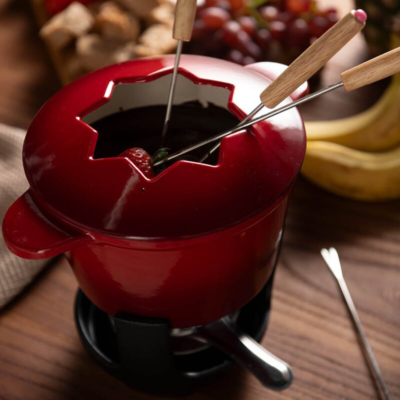 Anders Petter Stenfors fondue sett 1,53L rød/multi
