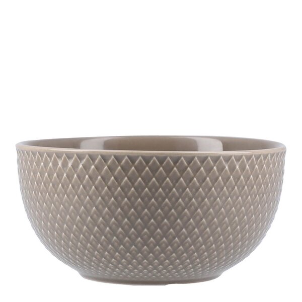 Lyngby Porcelæn Rhombe Earth skål 13 cm clay