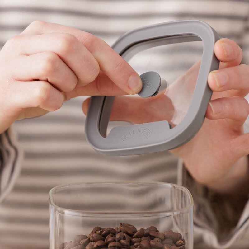Kilner Fresh S oppbevaringskrukke 0,5L glass/grå