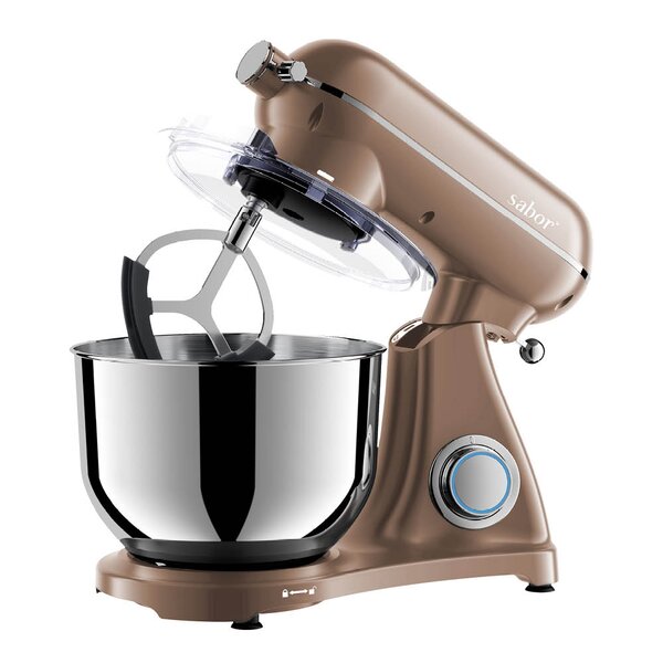 Sabor Ultimate kjøkkenmaskin 6,5L 1800W med kobling lys brun/frostet