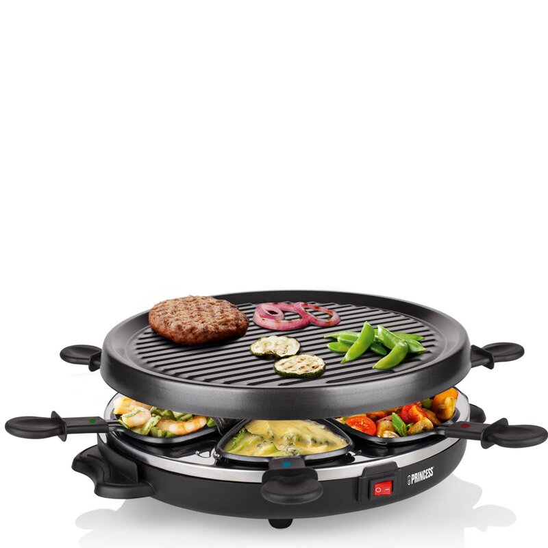 PRINCESS Raclette med 6 plater 162725 30 cm 800W