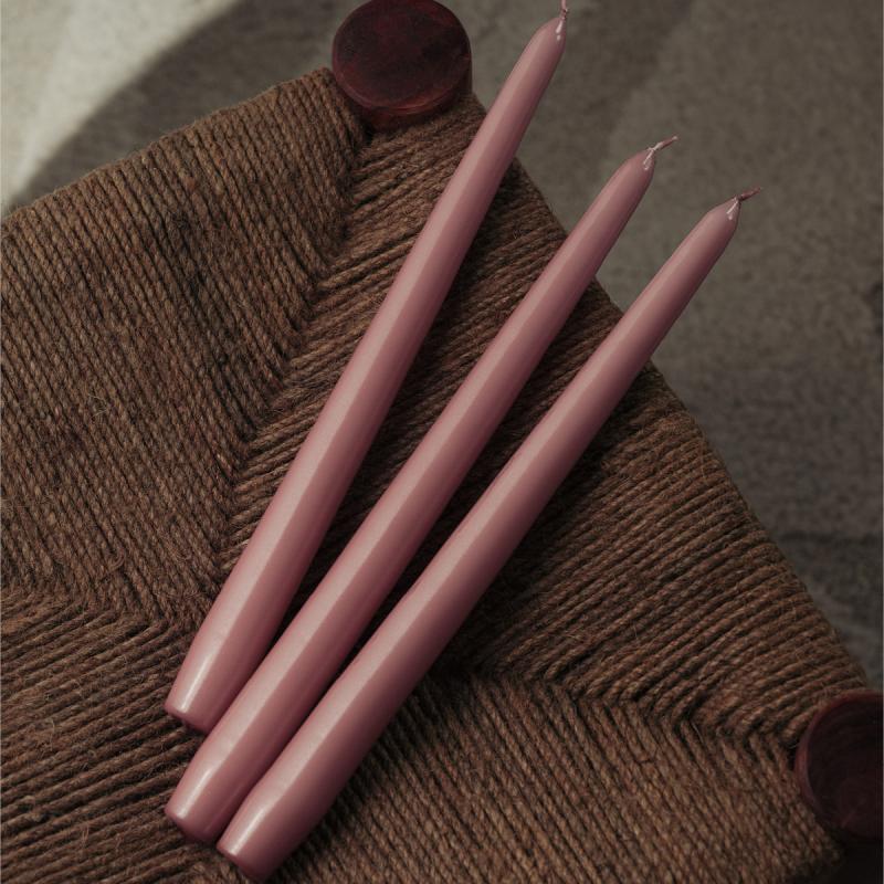 Hilke Herregårdslys 30 cm 6 stk rosa metallic