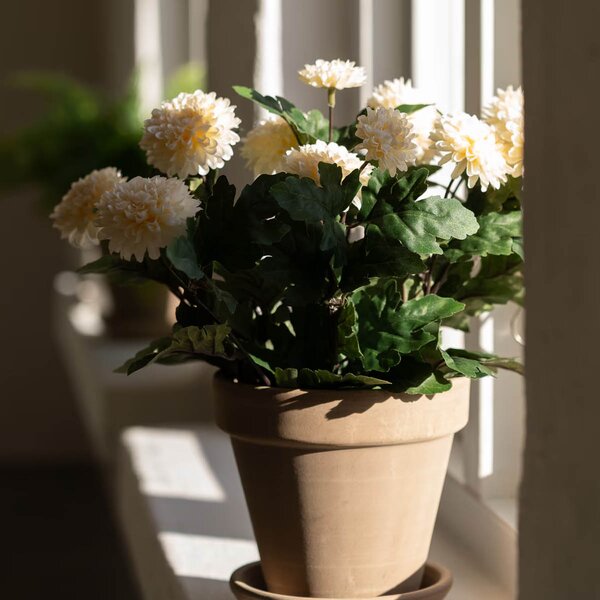 Mr Plant - Chrysanthemum kunstig plante 30 cm krem