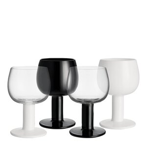 Kosta Boda Fars Glas vinglass 40 cl 4 stk hvit/svart