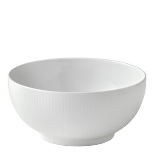 Royal Copenhagen Hvit Riflet skål 21 cm